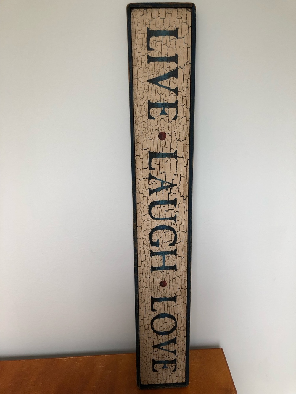 Jones Old Rustic Wood Sign LIVE LAUGH LIVE